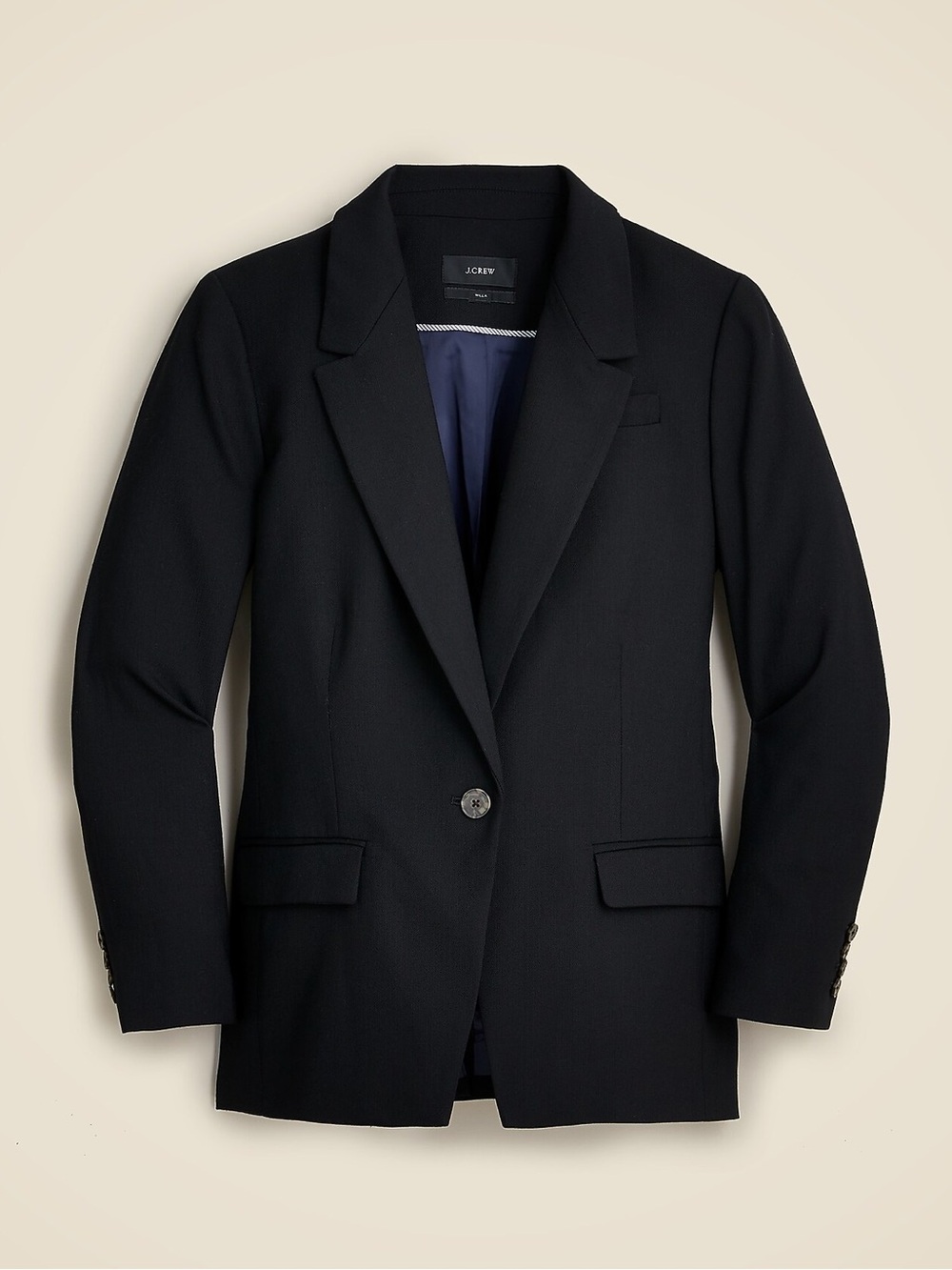 NWT J.Crew Willa Blazer Italian City Wool Blend Black Size 8 BK020